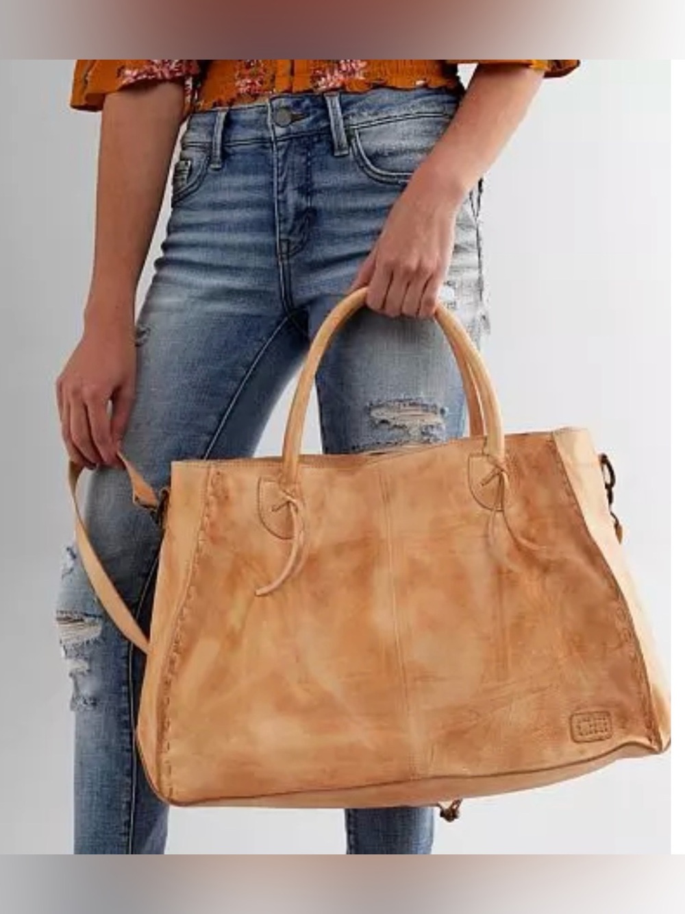 Bed Stu Tan Leather Tote Bag - Picture 16 of 16